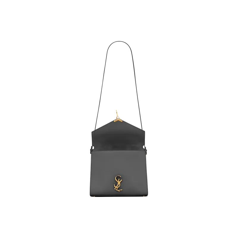 SAINT LAURENT CASSANDRA Calfskin Suede Portable Crossbody Bag Shoulder Bag Medium Size Women's Gray-6