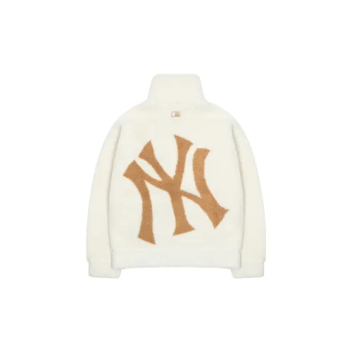 MLB New York Yankees Velvet Jackets Unisex Cream