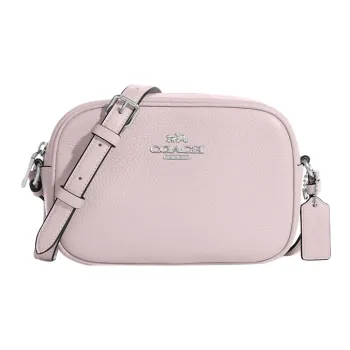 COACH Jamie Pebbled Leather Camera Bag, Shoulder Bag, Crossbody Bag Trumpets Women's Ice Pink