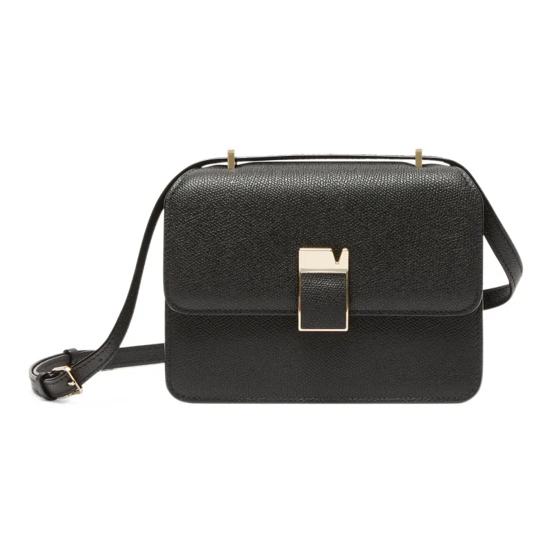 Valextra Calfskin Shoulder Bag, Crossbody Bag Mini Women's Black-0