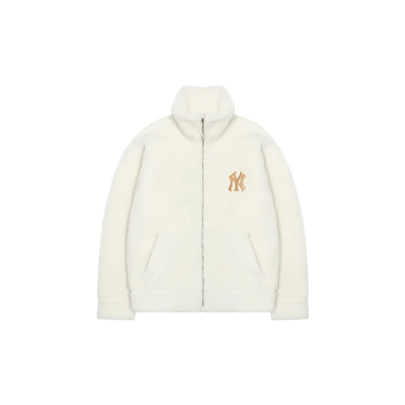 MLB New York Yankees Velvet Jackets Unisex Cream-1