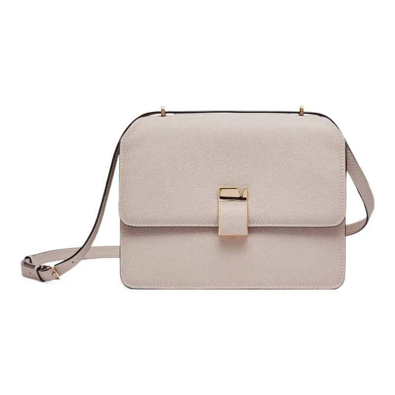 Valextra Calfskin Shoulder Bag, Crossbody Bag Medium Size Women's Nude-0