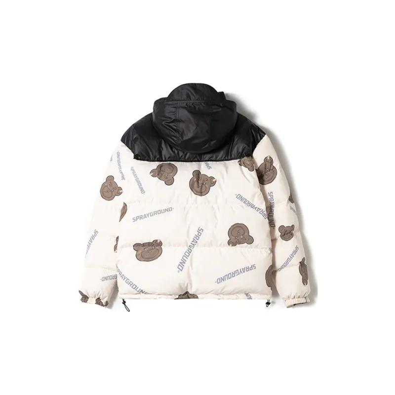 SPRAYGROUND Animal Pattern Stand Collar Loose Fit Thickened Down Jacket Unisex-7
