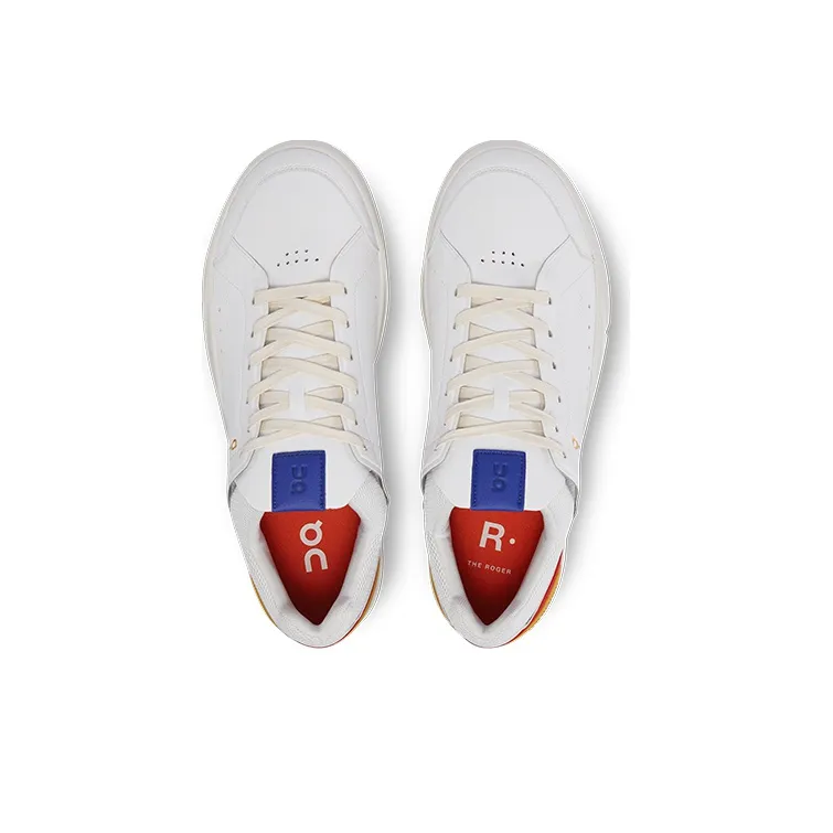 On The Roger Centre Court Casual Shoes Men Low Top White Mustard Yellow-3