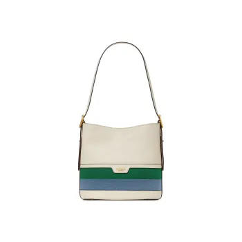 Kate Spade Camila Pebble Texture Cow Leather With Fabric Handbag, Shoulder Bag Women's