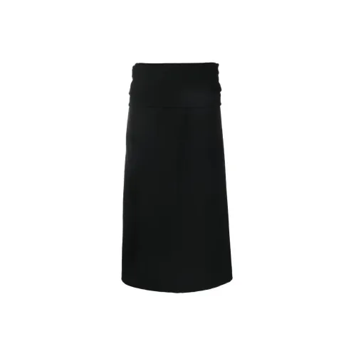 TOTEME Gathered-waist Crepe Midi Skirt