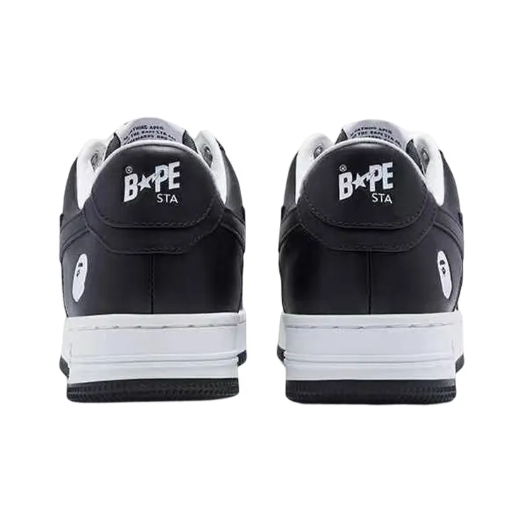 A BATHING APE Bape STA Stylish Skateboarding Shoes Women's Black-3