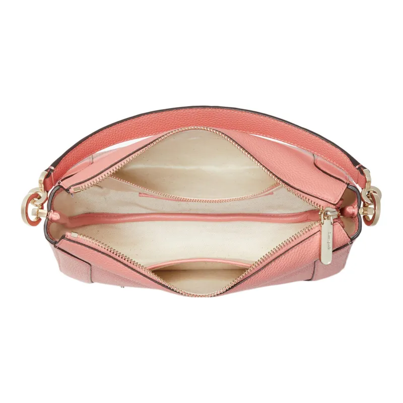 Kate Spade Crush Pebbled Cow Leather Portable Crossbody Bag Shoulder Bag Medium Size Women's Rose-3