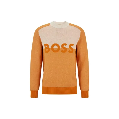 HUGO BOSS Sweaters Men Orange