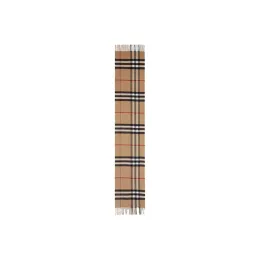 Burberry The Classic Check Cashmere Scarf Brown Female-4