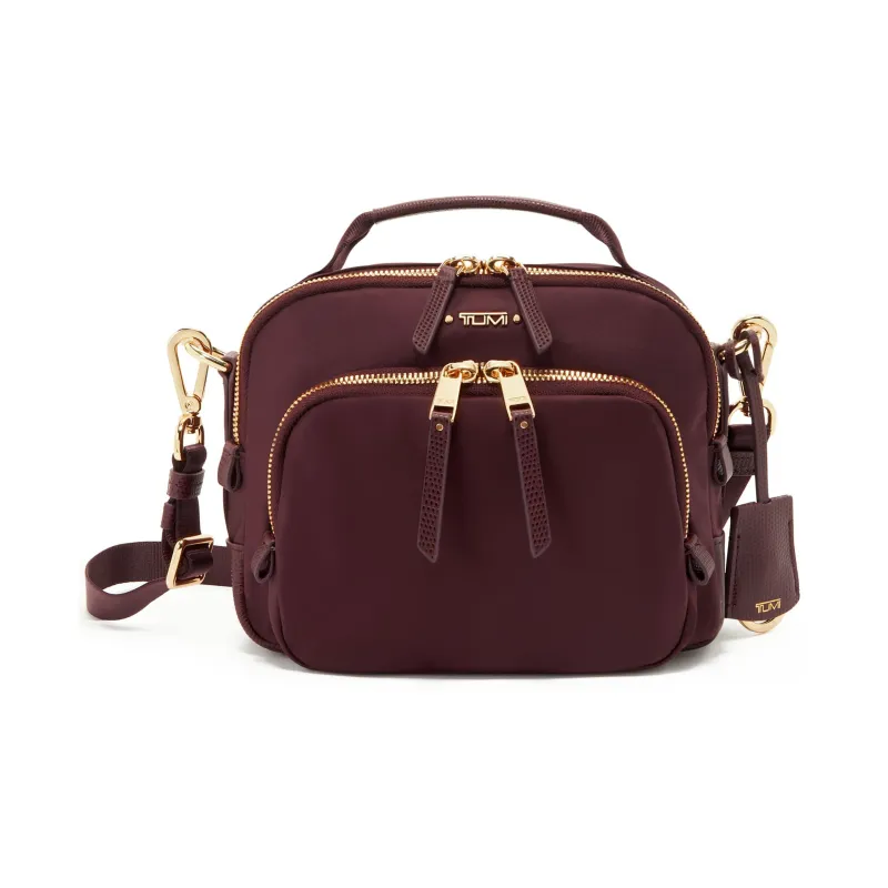 TUMI Voyageur Nylon Handbag Shoulder Bag Crossbody Bag Women's Beet Red-0