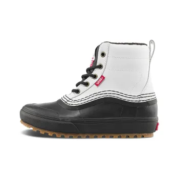 Vans Standard Mid Snow Mte Anti-Slip Wear-Resistant Water-Resistant Warm High-Top Outdoor Shoes Unisex White Black