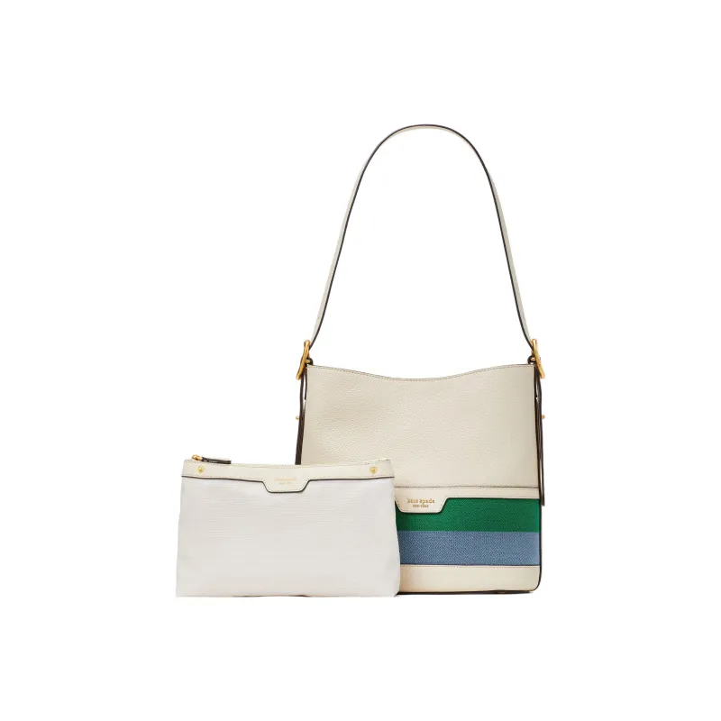 Kate Spade Camila Pebble Texture Cow Leather With Fabric Handbag, Shoulder Bag Women's-2