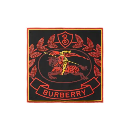 Burberry Silk Scarves Unisex Red/Black