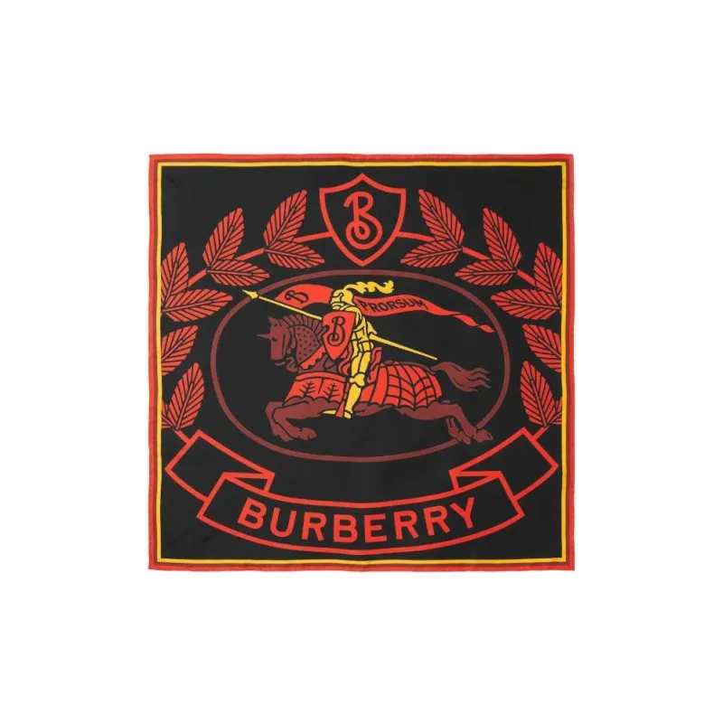 Burberry Silk Scarves Unisex Red/Black-0