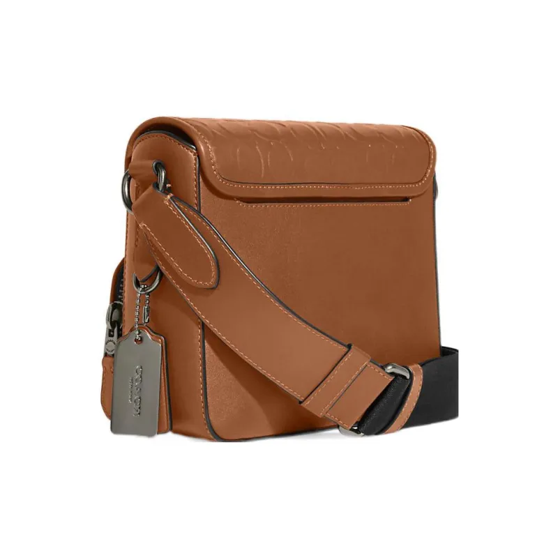 COACH Sullivan Cow Leather Messenger Bag Shoulder Bag Crossbody Bag Small Size Men's Brown-1
