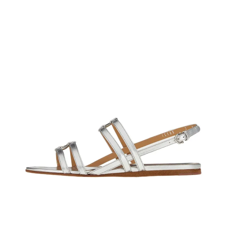 FERRAGAMO Vara One Strap Sandals Women's Silver-0