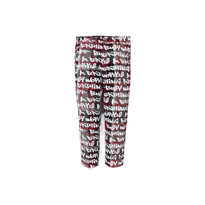 A BATHING APE Graffiti Check One Point Relaxed Fit Pants-1