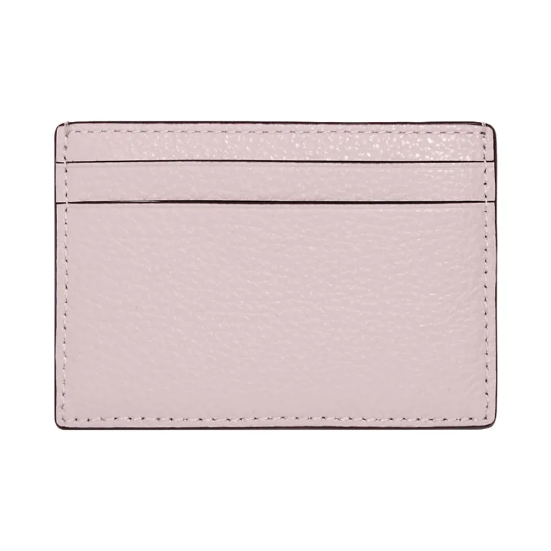COACH Card Case Refined Pebble Leather Card Holder Mini Women's Ice Pink-1