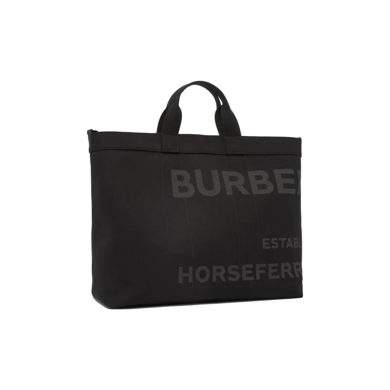 Burberry Horseferry Nylon Tote Bag Shopping Bag Shoulder Bag Crossbody Bag Handbag Regular Men's Black-1