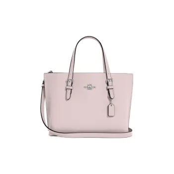 COACH Mollie Leather Tote Bag Shopping Bag Shoulder Bag Crossbody Bag Handbag Medium Size Women's Ice Pink