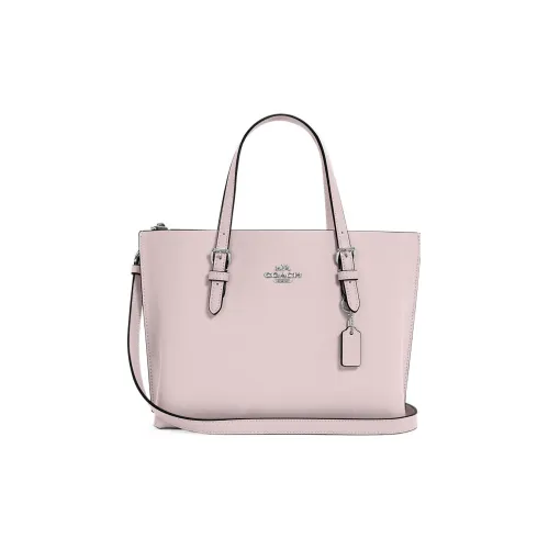 COACH Mollie Leather Tote Bag Shopping Bag Shoulder Bag Crossbody Bag Handbag Medium Size Women's Ice Pink