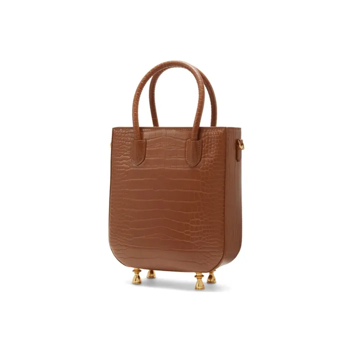 CHARLES&KEITH PU Handbag Medium Size Women's Chocolate/Green-1