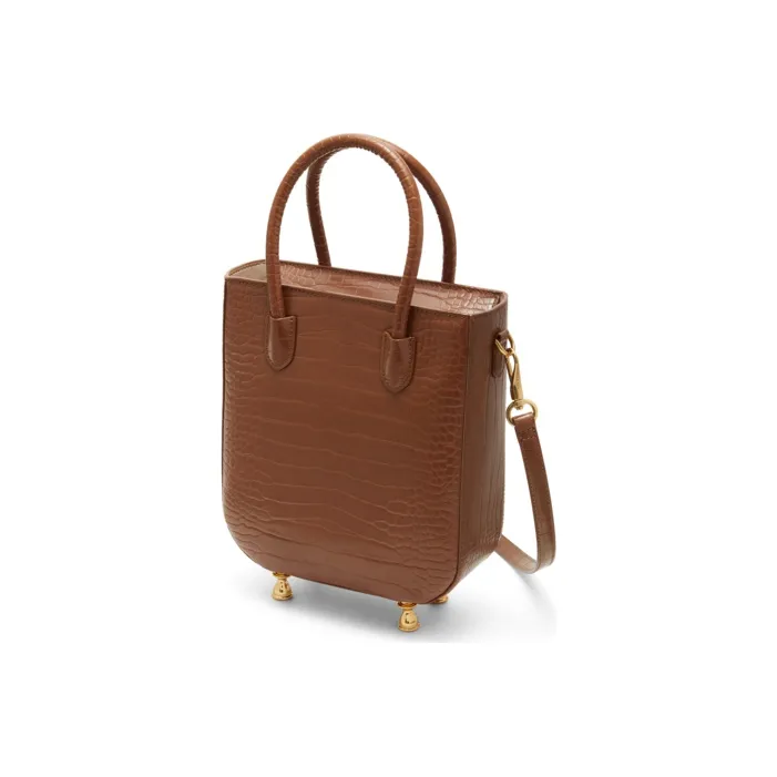 CHARLES&KEITH PU Handbag Medium Size Women's Chocolate/Green-2