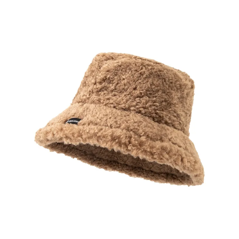 BAIJUAN Sherpa Bucket Hats Unisex Black/Pink/Ecru-4