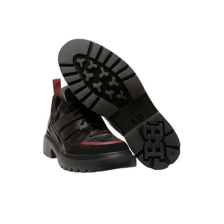 BALLY Vailont Low Top Sports Casual Shoes Men's Black-4