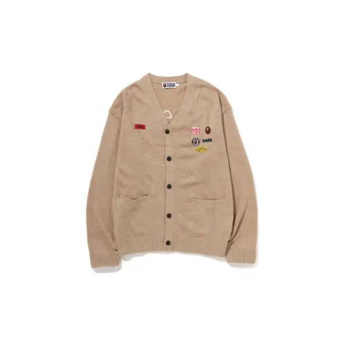 BAPE Embroidery Shaggy Knit Cardigan 