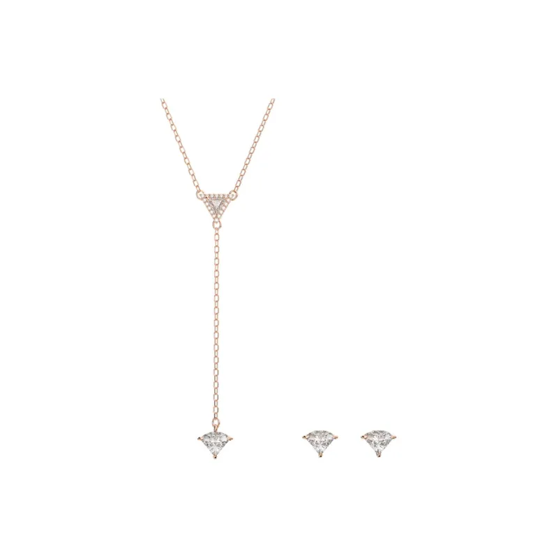 Swarovski Orty Silver White/Rose Gold Necklaces Women's-0