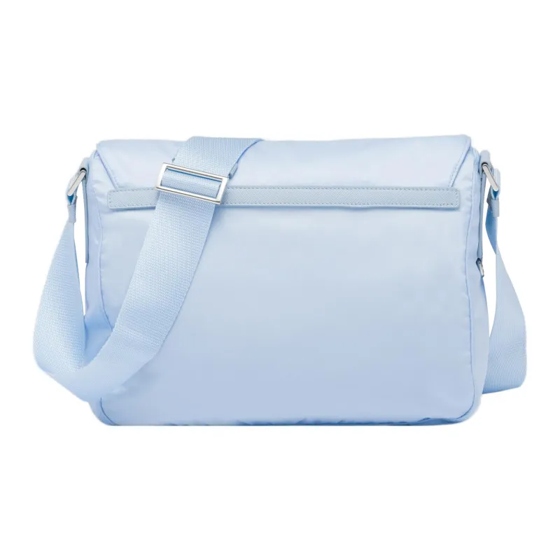 PRADA Recycled Nylon Blend Fabric Crossbody Bag, Shoulder Bag Women's Light Blue-2