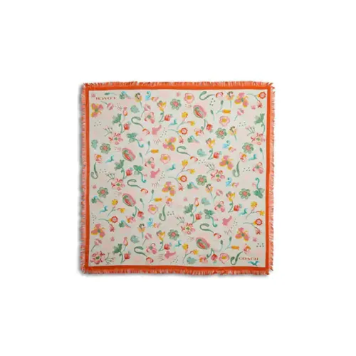 COACH Silk Scarf Women's Multicolor