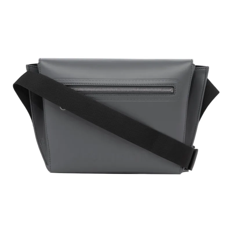 Burberry Horseferry Calfskin Messenger Bag Shoulder Bag Crossbody Bag Small Size Men's Gray-3