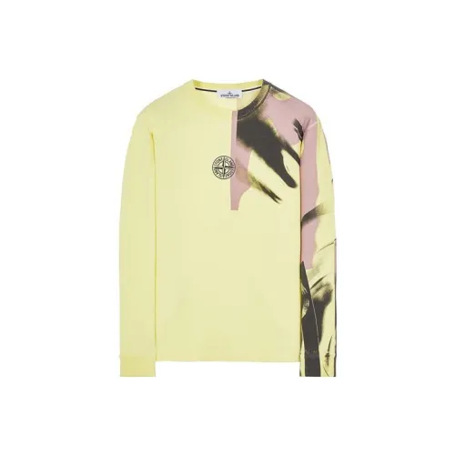 STONE ISLAND T-Shirts Men Light Yellow