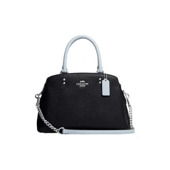 COACH Lillie Cross Grain Leather Shoulder Bag, Crossbody Bag, Handbag Mini Women's Black