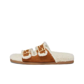 FENDI Double-Band Flat Slides Women's