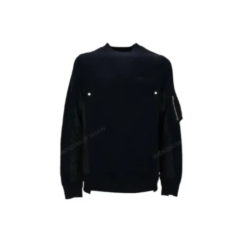 Sacai Sweaters Men Blue