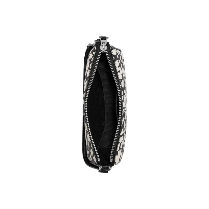 COACH Nolita Coated Canvas With Leather Coin Purse Wrist Bag Clutch Small Size Women's Black & White-2