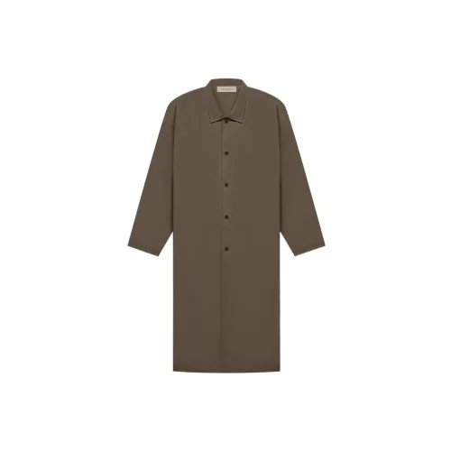 Fear Of God Essentials Coats Unisex Wood Coffee Color