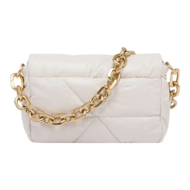 PRADA Nappa Leather Crossbody Bag Shoulder Bag Women's White-2