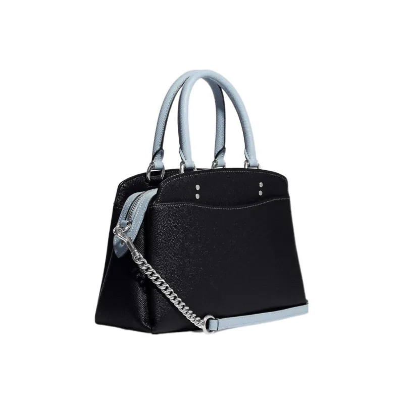 COACH Lillie Cross Grain Leather Shoulder Bag, Crossbody Bag, Handbag Mini Women's Black-1