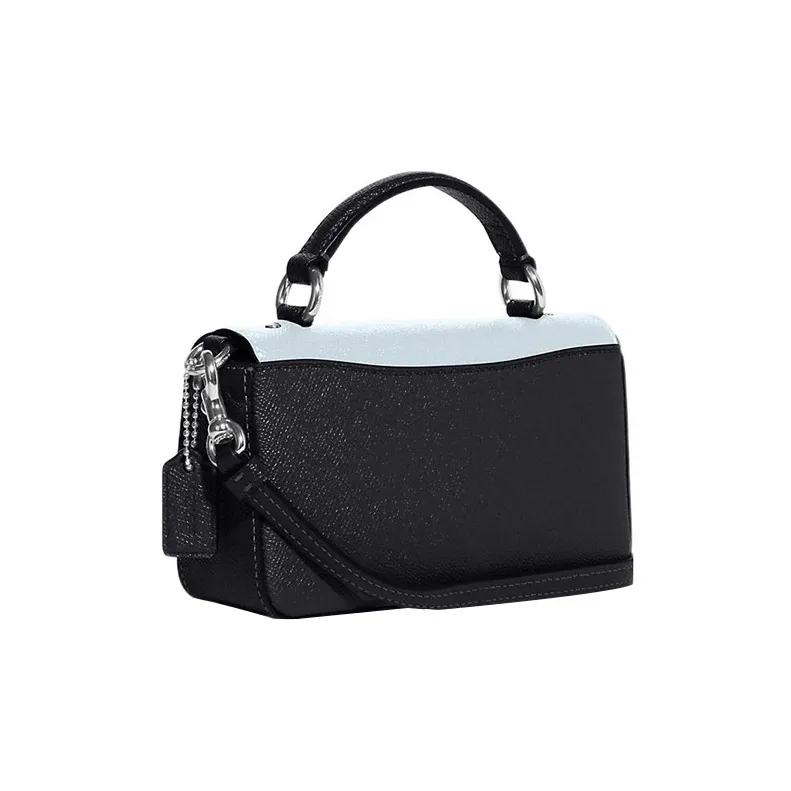 COACH Split Cow Leather Handbag, Shoulder Bag, Crossbody Bag Mini Women's Blue & Black-1
