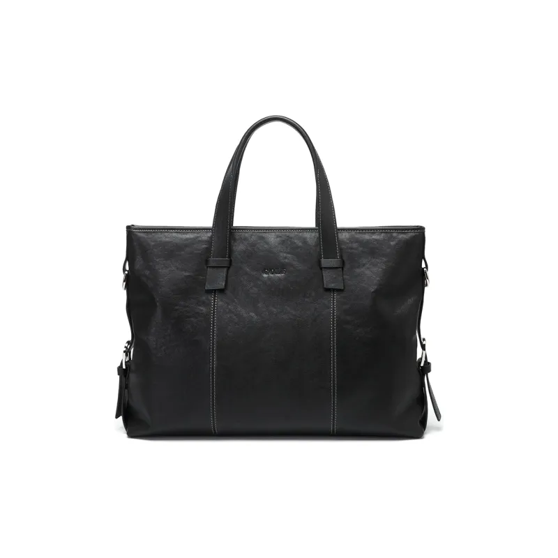 GOLF Cow Leather With Synthetic Leather 13.3 Inches Laptop Bag, Portable, One Shoulder Briefcase Tubas Men's Black-3