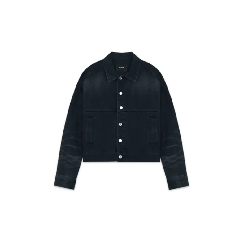 WE11DONE Denim Jackets Unisex Black-1
