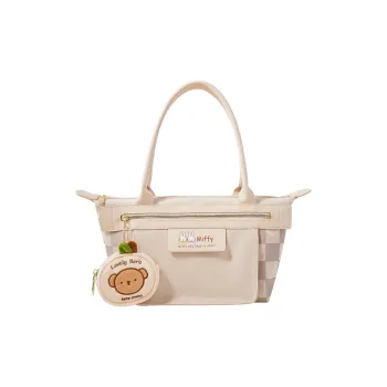 Miffy Nylon Tote Bag Shopping Bag Handbag Shoulder Bag Women's White/Brown