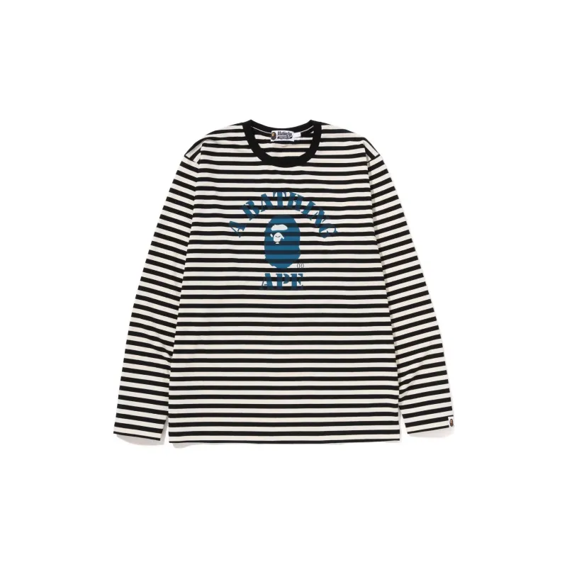 A BATHING APE Discharge College Hoop L/S Tee-0