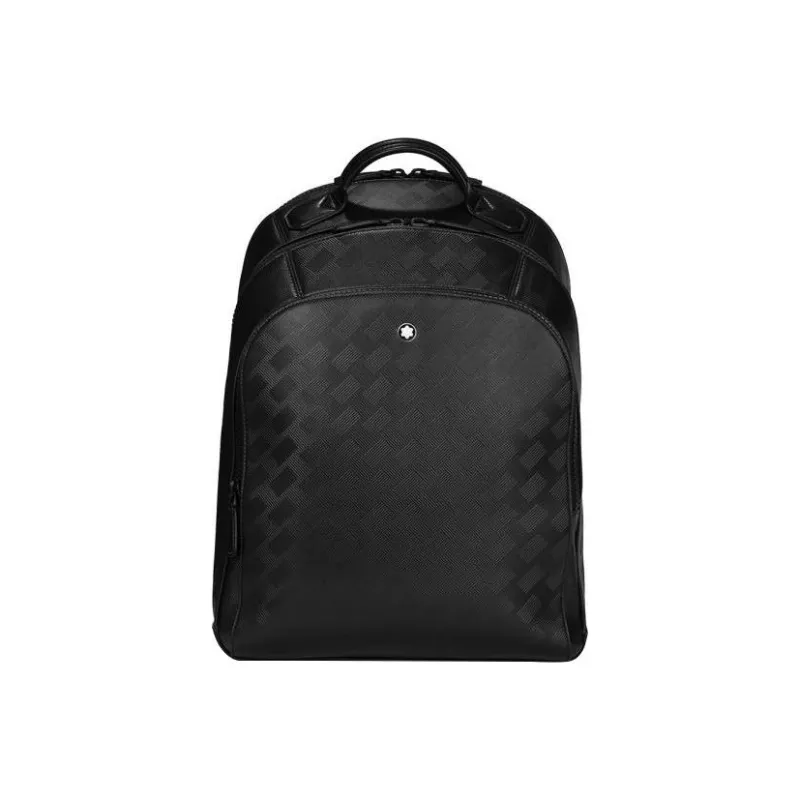 MONTBLANC Full Grain Cow Leather Backpack Medium Size Unisex Black-0