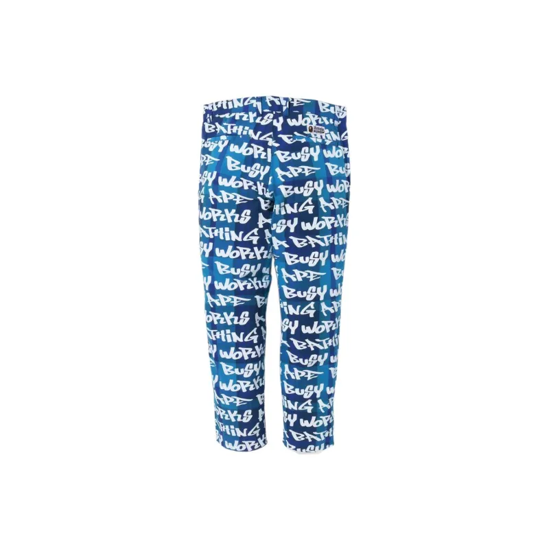 A BATHING APE Graffiti Check One Point Relaxed Fit Pants-4